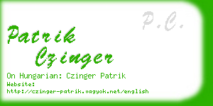 patrik czinger business card